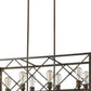HomeRoots Brooklyn 8-Light Island Pendant With Metal Framework Shade in Oil Rubbed Bronze Finish
