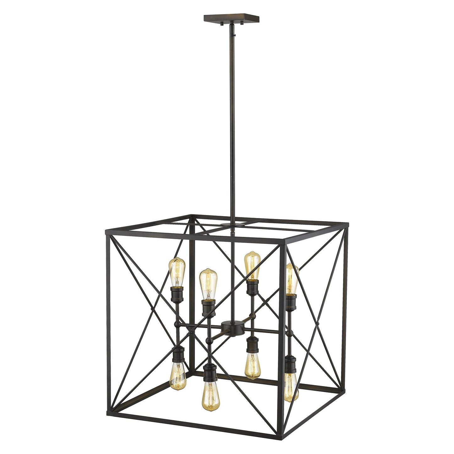HomeRoots Brooklyn 8-Light Pendant in Oil Rubbed Bronze Finish