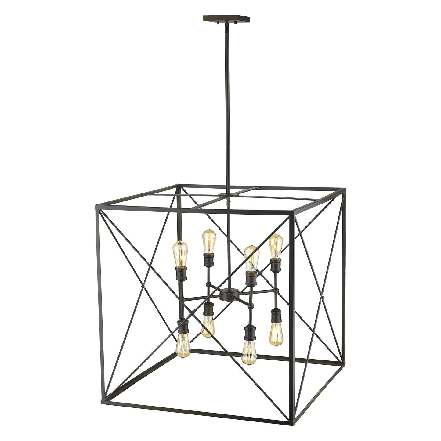 HomeRoots Brooklyn 8-Light Pendant in Oil Rubbed Bronze Finish