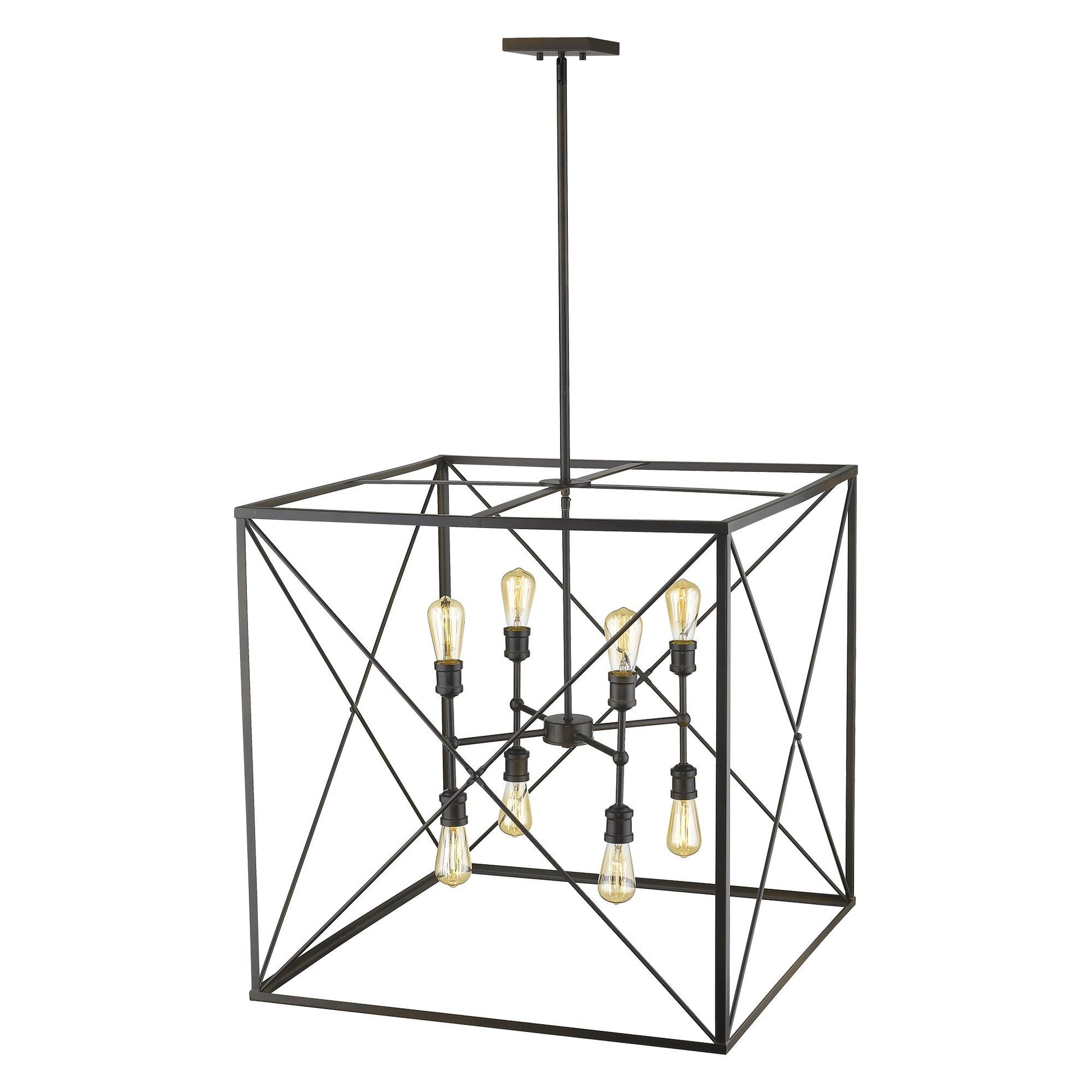 HomeRoots Brooklyn 8-Light Pendant in Oil Rubbed Bronze Finish