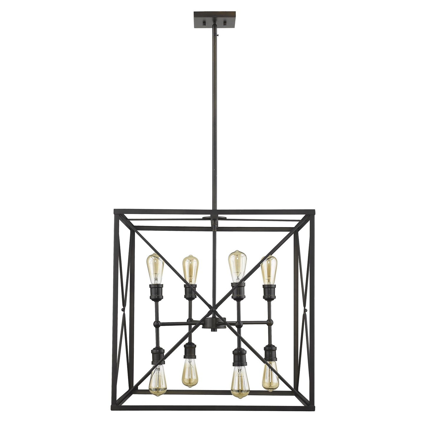HomeRoots Brooklyn 8-Light Pendant in Oil Rubbed Bronze Finish
