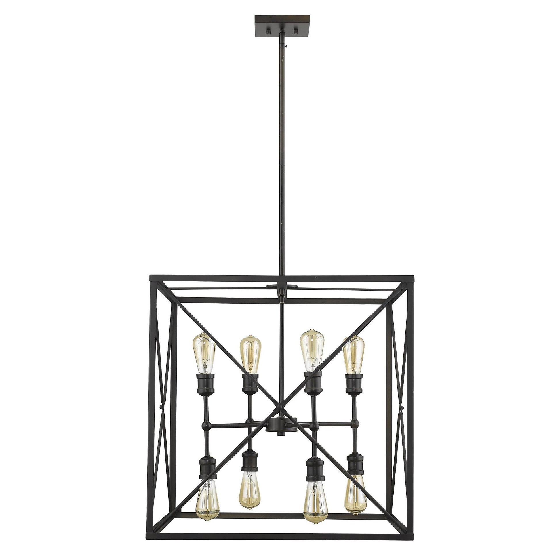 HomeRoots Brooklyn 8-Light Pendant in Oil Rubbed Bronze Finish