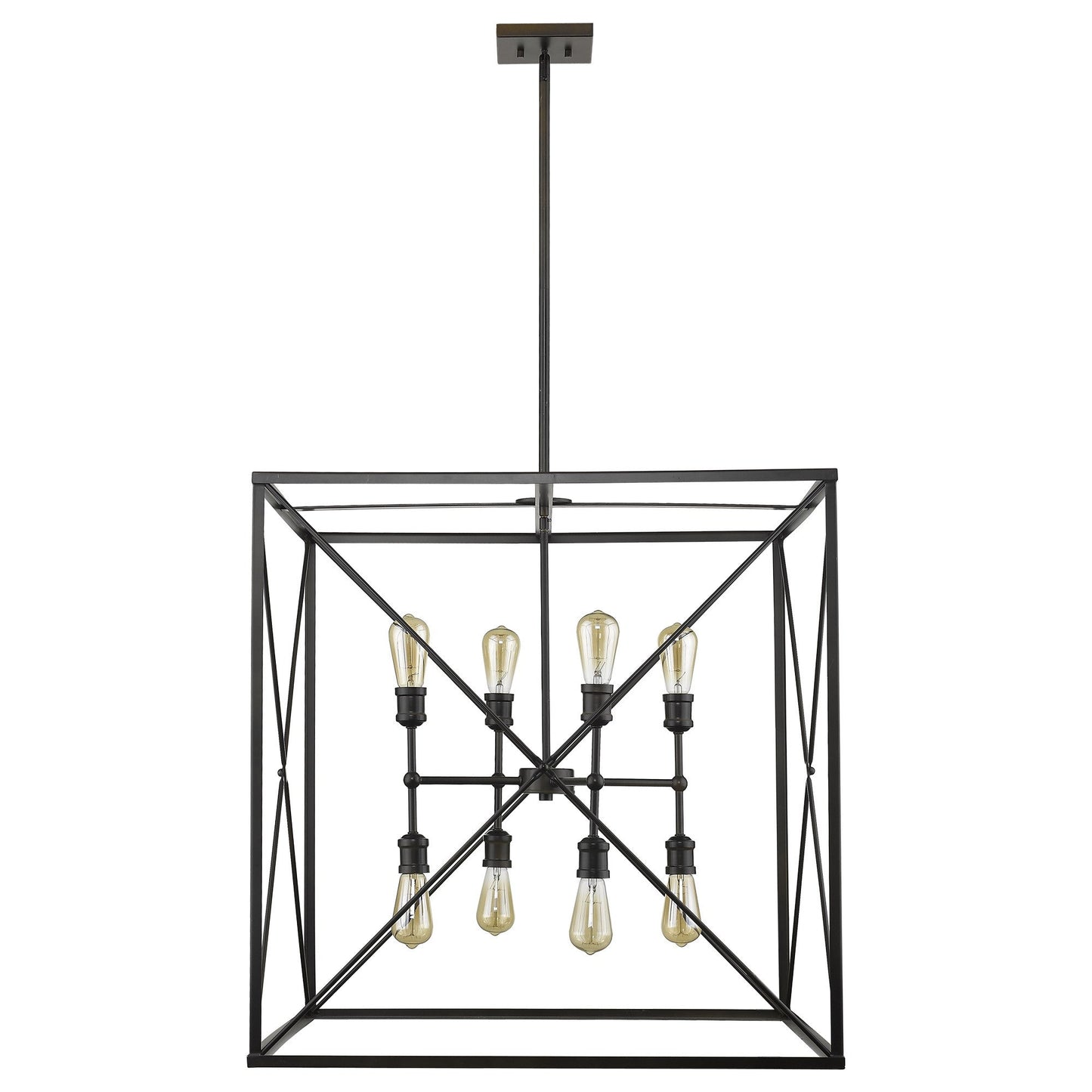 HomeRoots Brooklyn 8-Light Pendant in Oil Rubbed Bronze Finish