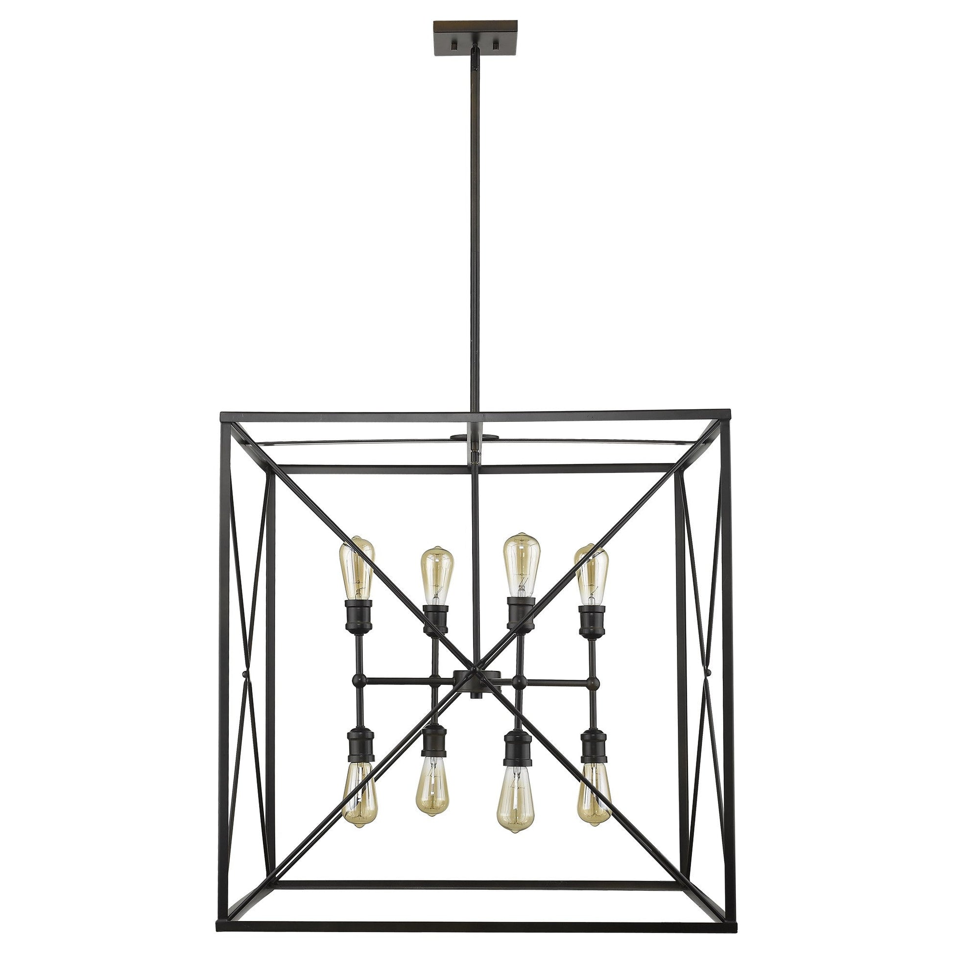 HomeRoots Brooklyn 8-Light Pendant in Oil Rubbed Bronze Finish