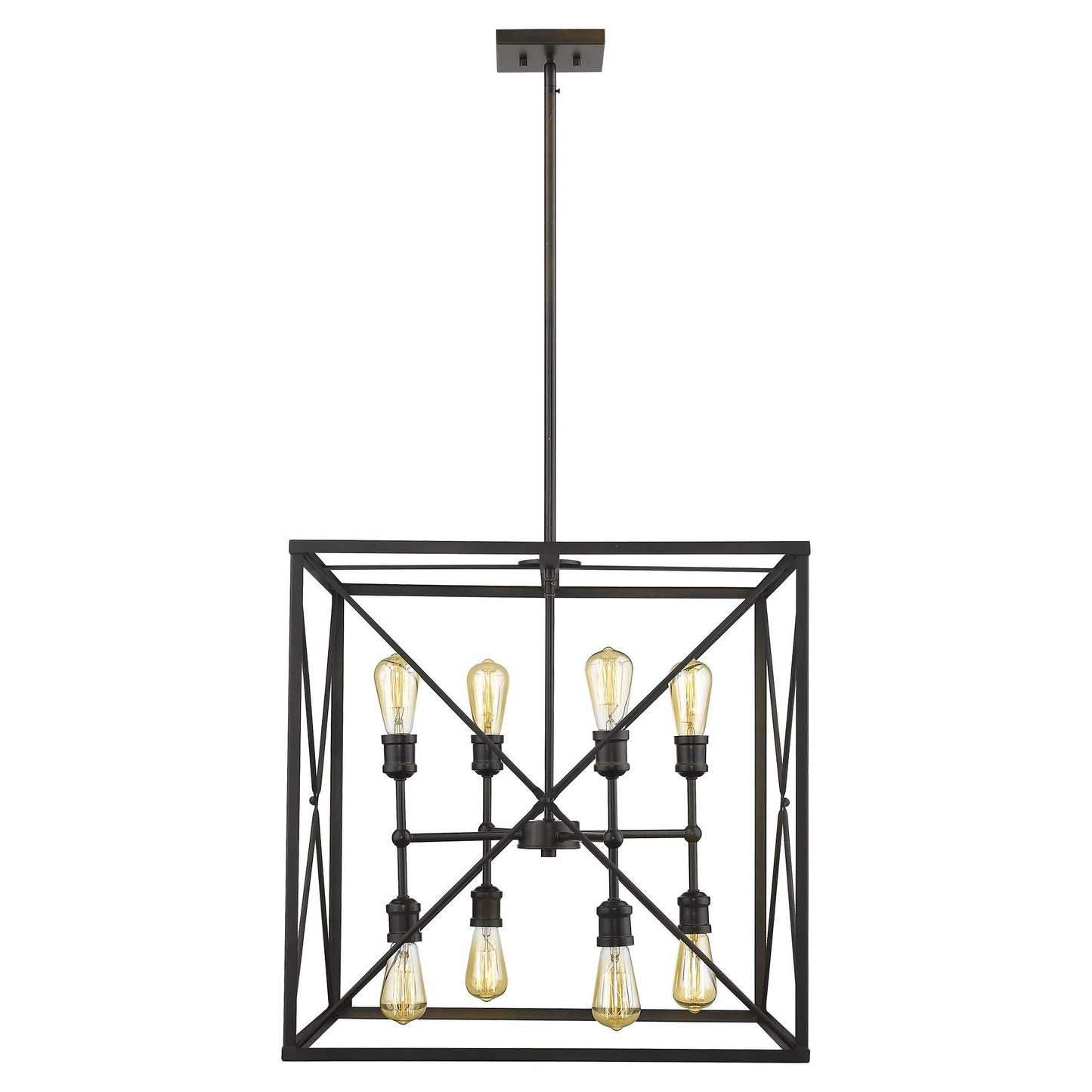 HomeRoots Brooklyn 8-Light Pendant in Oil Rubbed Bronze Finish