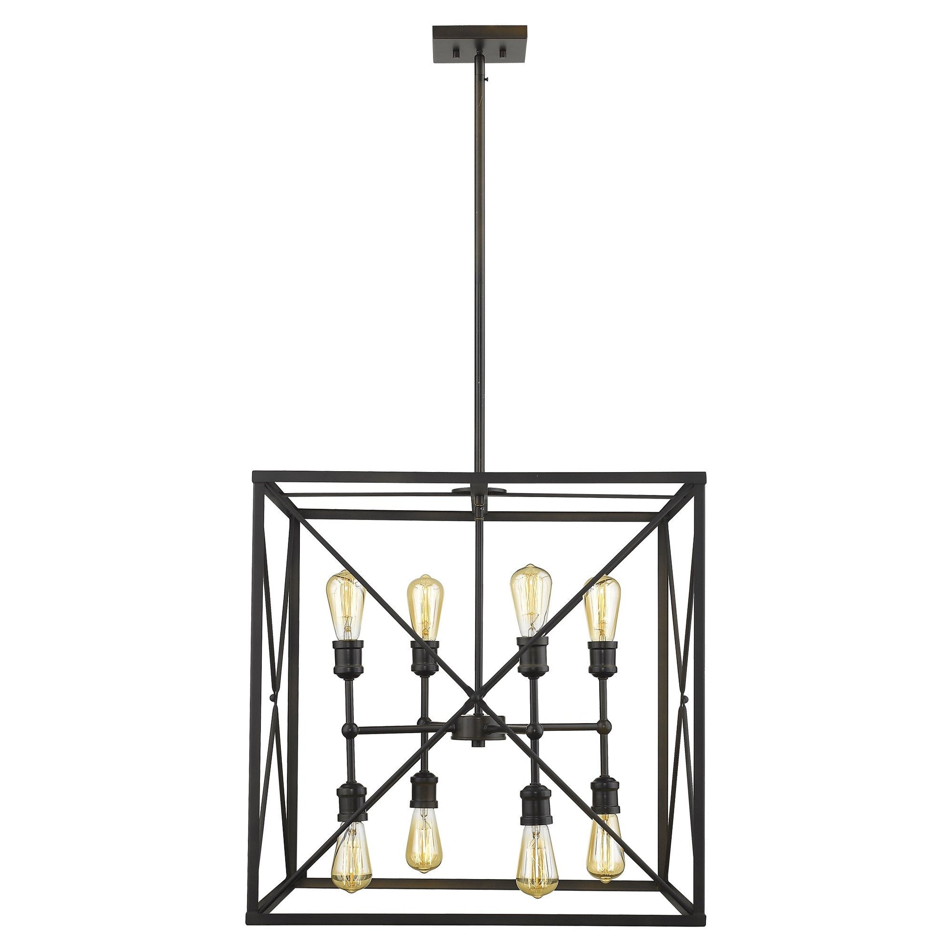 HomeRoots Brooklyn 8-Light Pendant in Oil Rubbed Bronze Finish