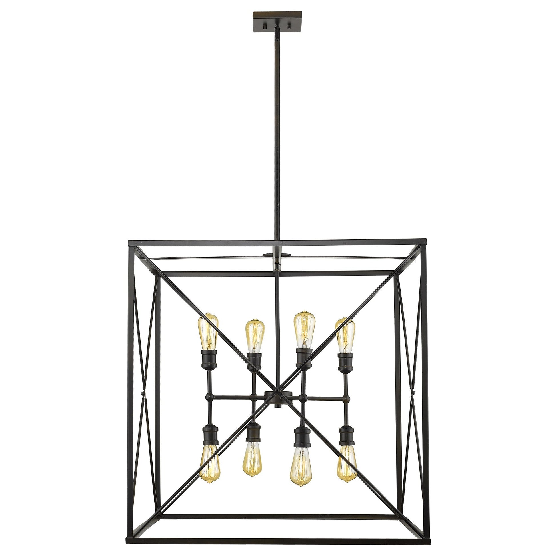 HomeRoots Brooklyn 8-Light Pendant in Oil Rubbed Bronze Finish