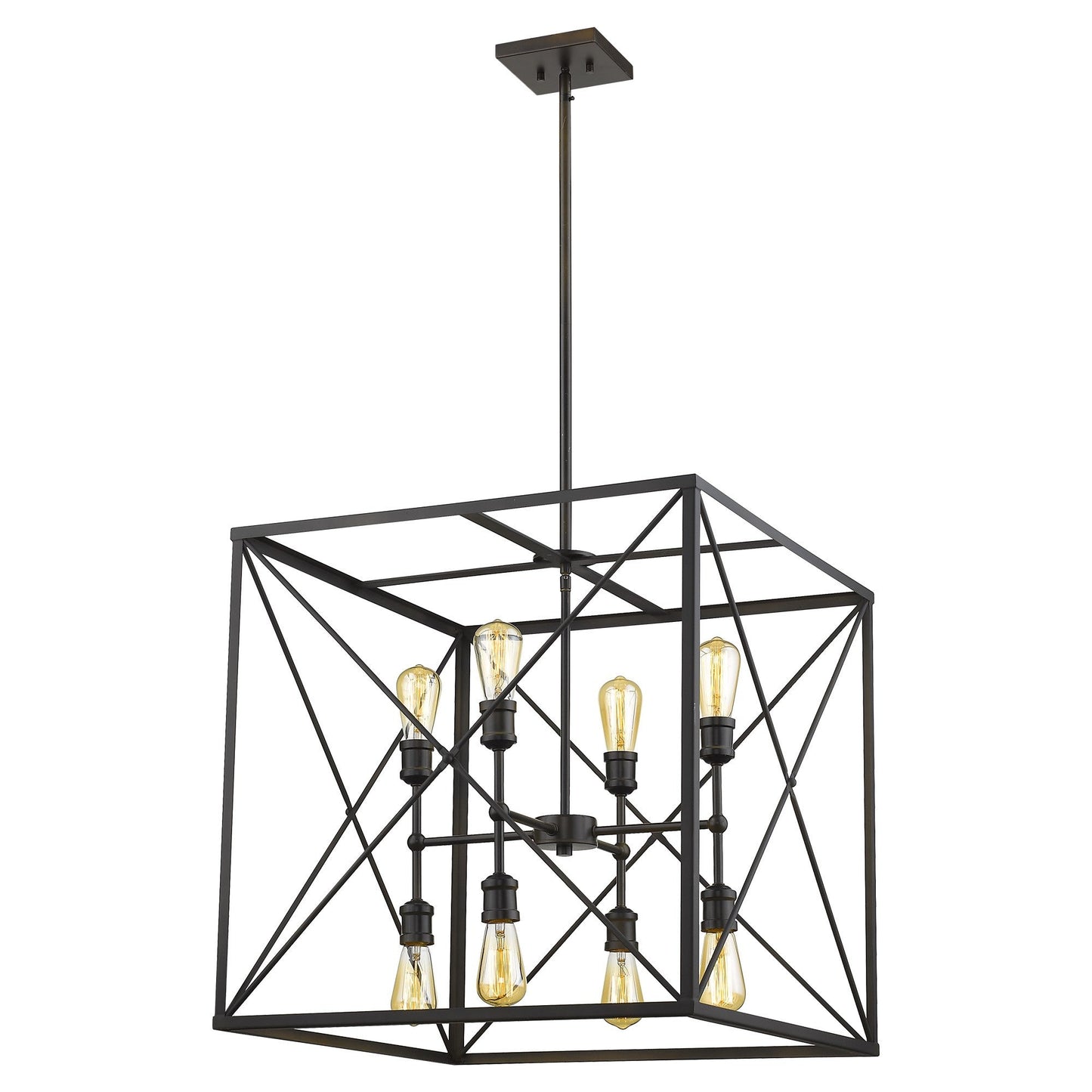HomeRoots Brooklyn 8-Light Pendant in Oil Rubbed Bronze Finish
