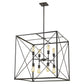 HomeRoots Brooklyn 8-Light Pendant in Oil Rubbed Bronze Finish