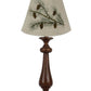 HomeRoots Brown Candlestick Table Lamp With Forest Pinecone Tree Shade