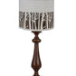 HomeRoots Brown Candlestick Table Lamp With Forest Tree Shade
