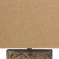HomeRoots Brown Vintage Table Lamp With Khaki Linen Shade