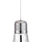 HomeRoots Bulb Ceiling Lamp in Silver Finish