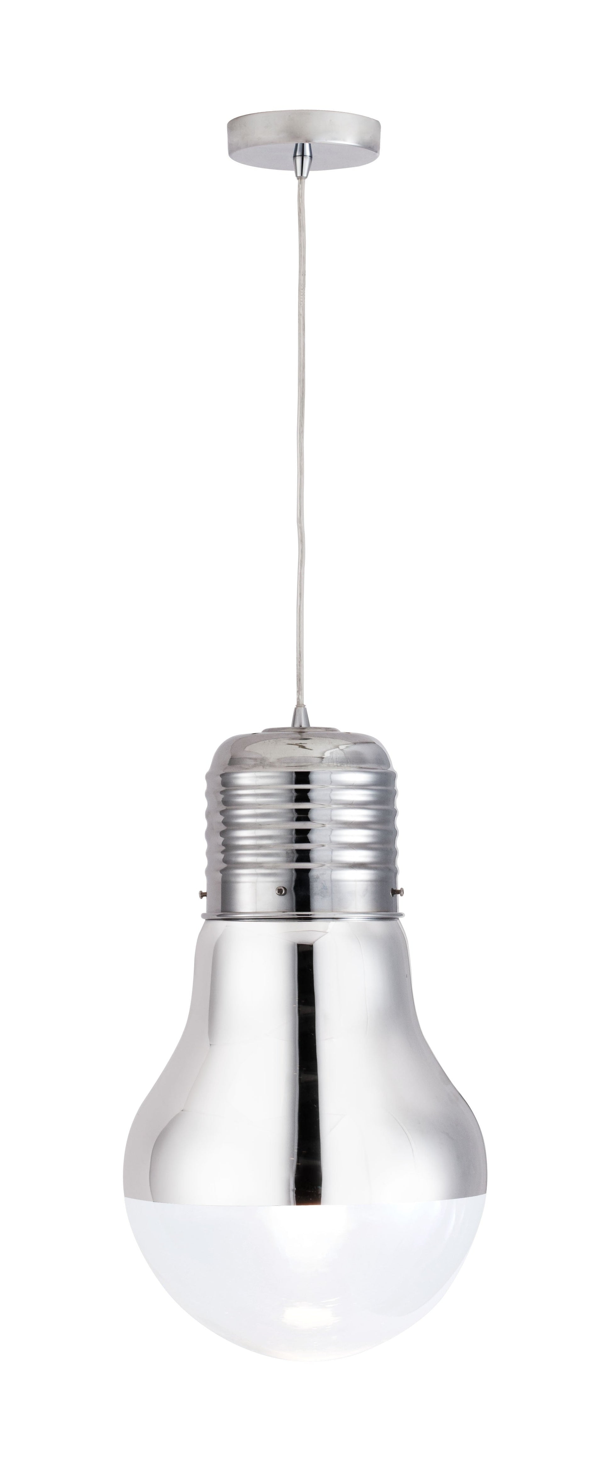 HomeRoots Bulb Ceiling Lamp in Silver Finish