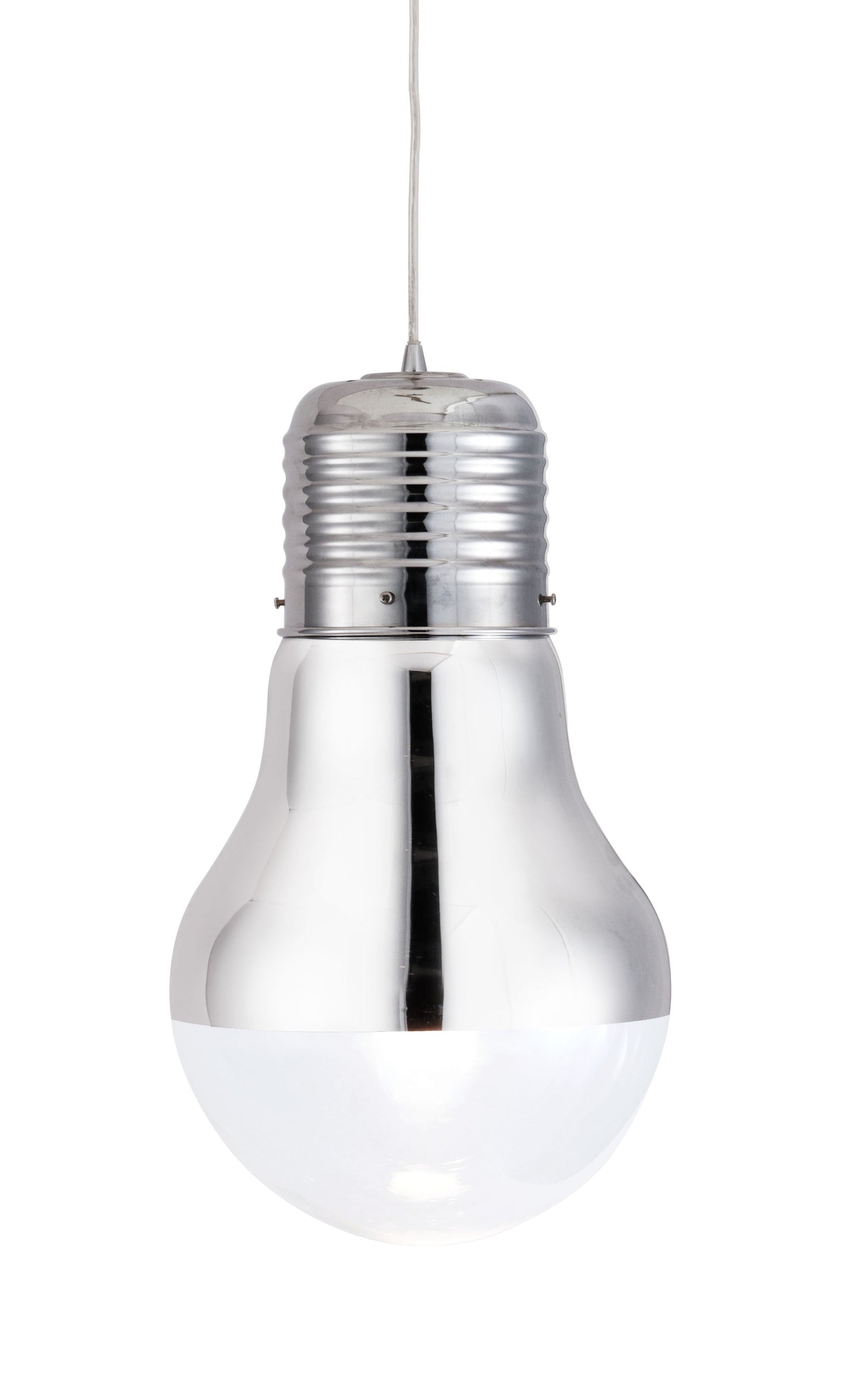 HomeRoots Bulb Ceiling Lamp in Silver Finish