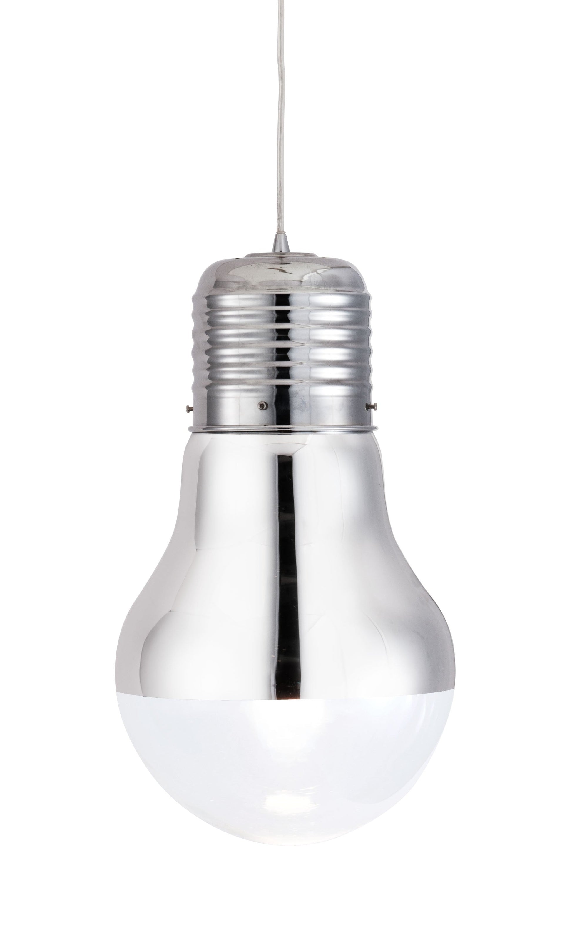 HomeRoots Bulb Ceiling Lamp in Silver Finish