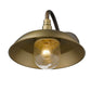 HomeRoots Burry 1-Light Wall Light in Antique Brass Finish