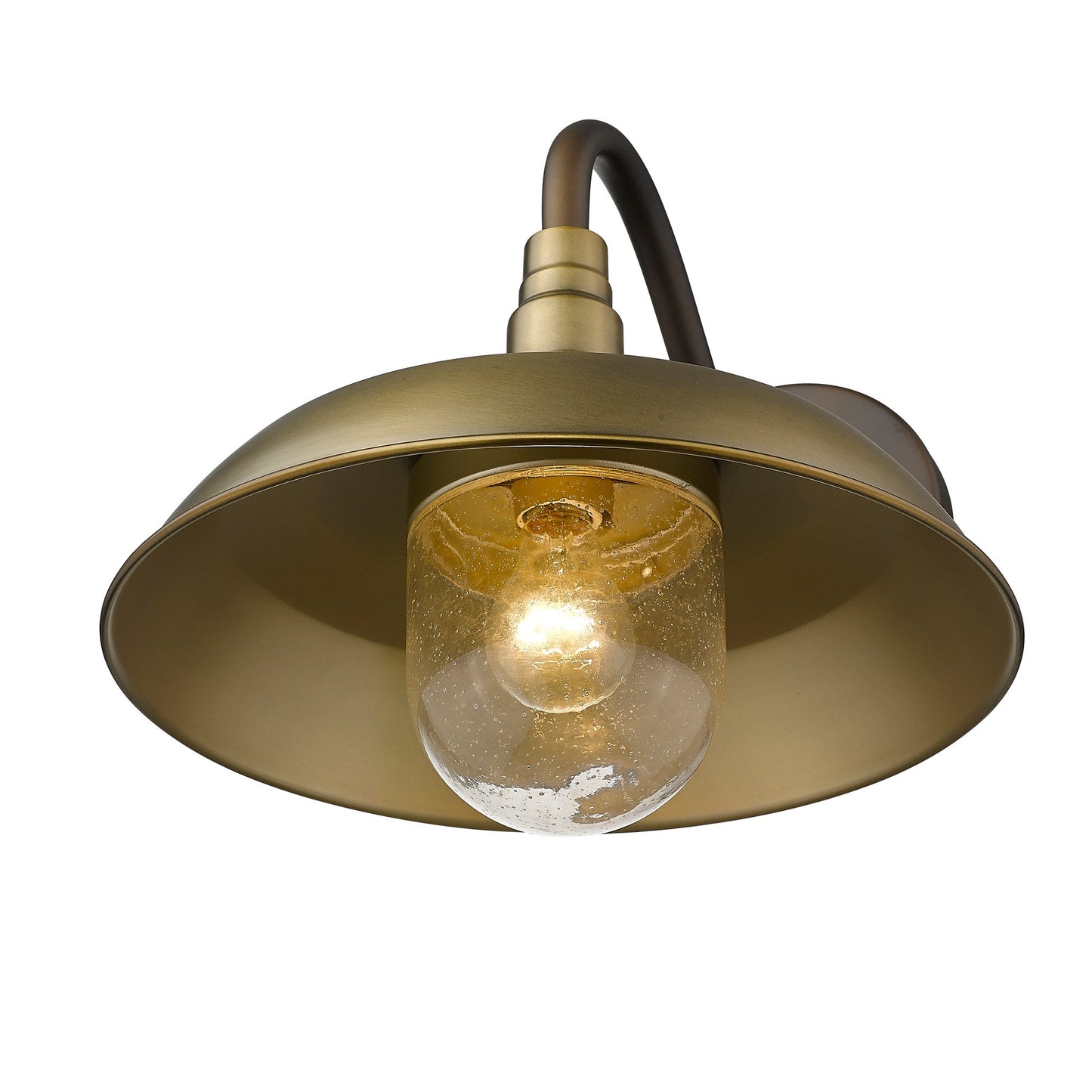 HomeRoots Burry 1-Light Wall Light in Antique Brass Finish