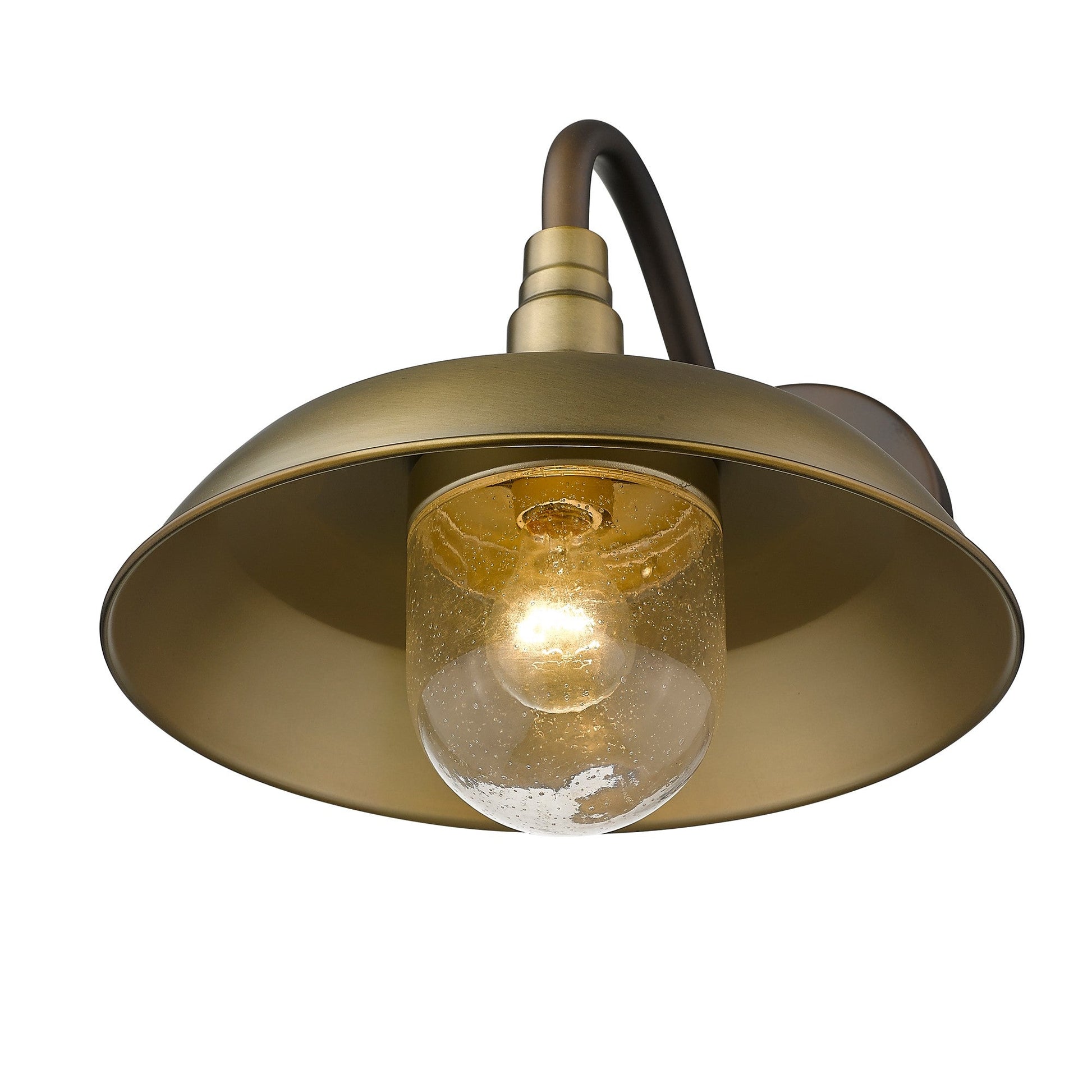 HomeRoots Burry 1-Light Wall Light in Antique Brass Finish