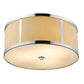 HomeRoots Butler 3-Light Pendant With Coarse Cream Linen Shade And Opal Acrylic Diffuser in Polished Chrome Finish