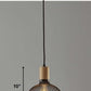 HomeRoots Caged Small Metal Ceiling Pendant in Matte Black Finish