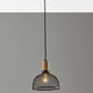HomeRoots Caged Small Metal Ceiling Pendant in Matte Black Finish