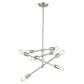 HomeRoots Calix 8-Light Pendant With Satin Nickel Finish