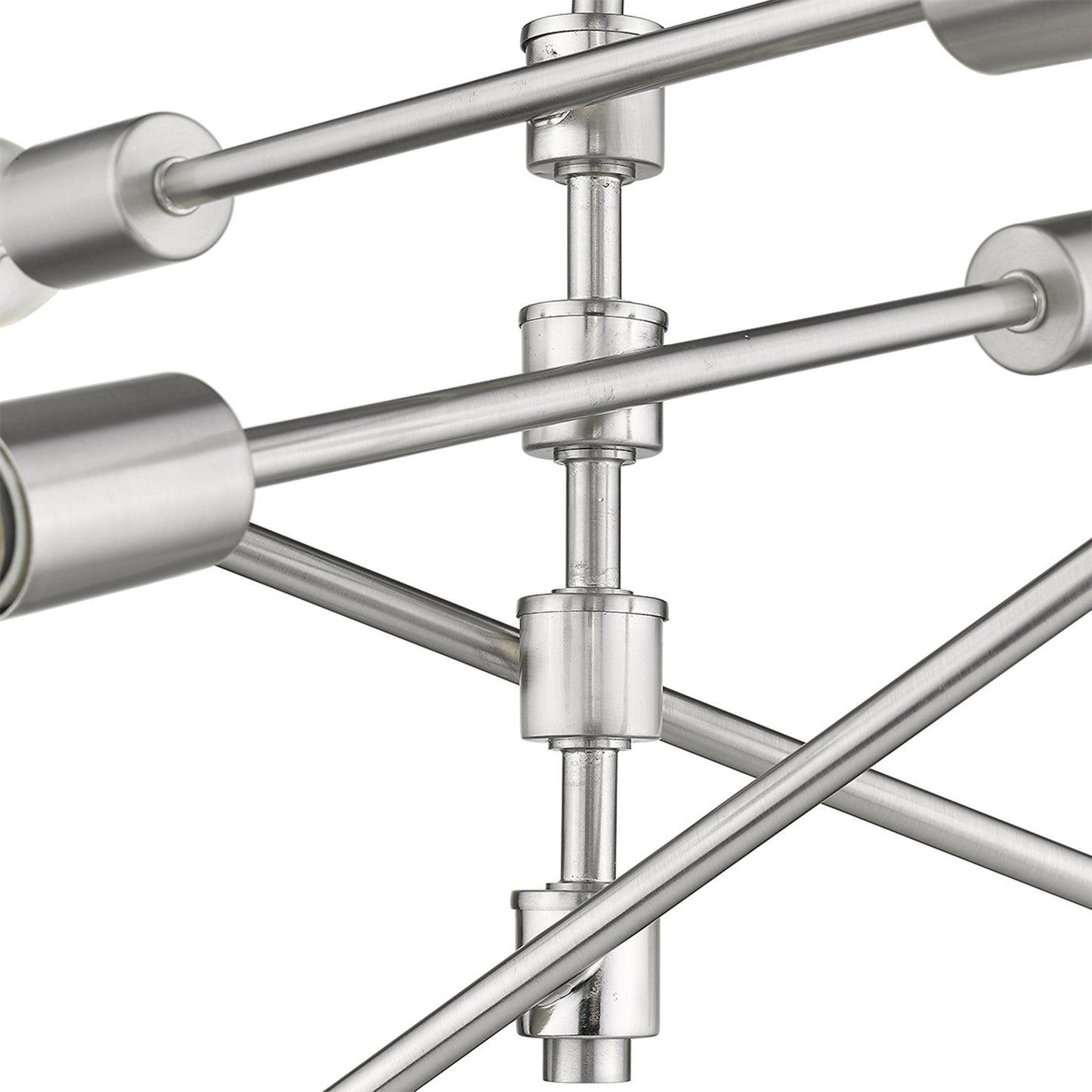 HomeRoots Calix 8-Light Pendant With Satin Nickel Finish