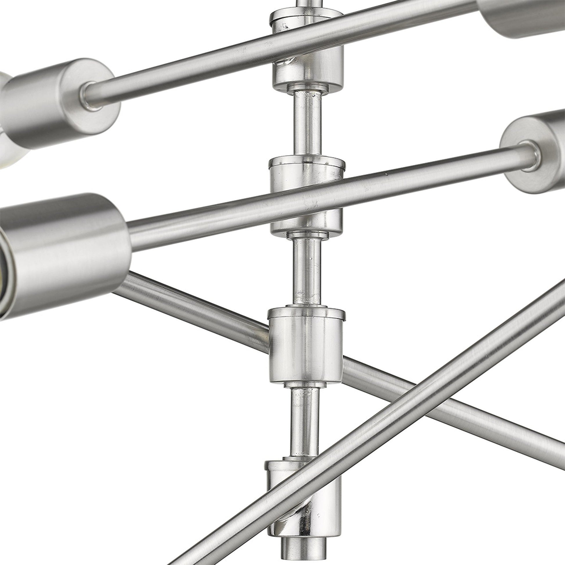HomeRoots Calix 8-Light Pendant With Satin Nickel Finish