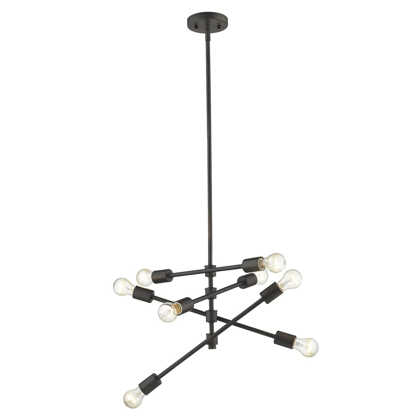 HomeRoots Calix 8-Light Pendant in Oil Rubbed Bronze Finish