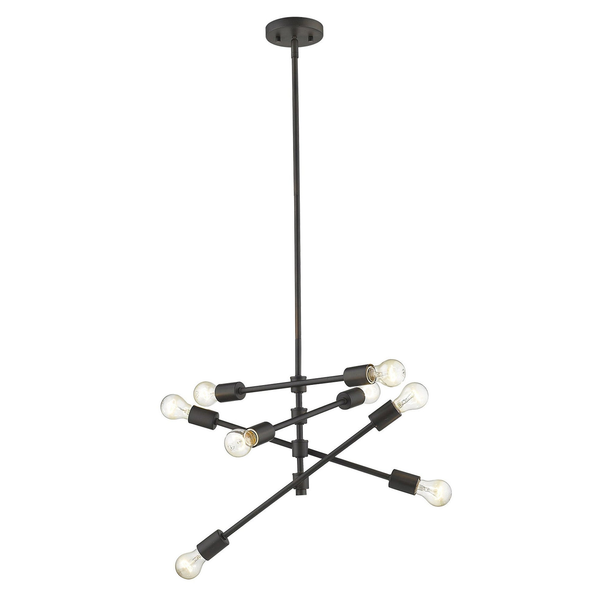 HomeRoots Calix 8-Light Pendant in Oil Rubbed Bronze Finish