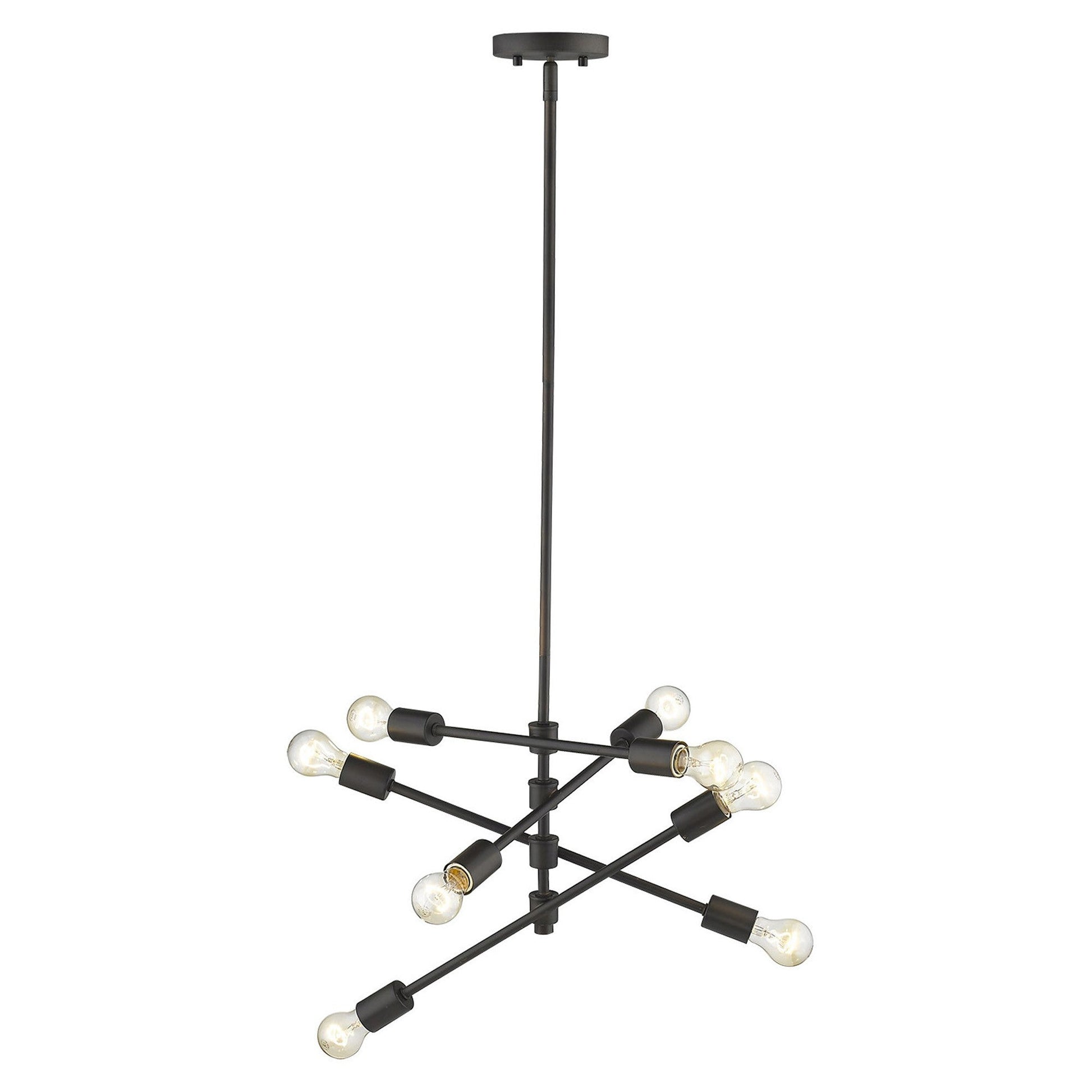 HomeRoots Calix 8-Light Pendant in Oil Rubbed Bronze Finish