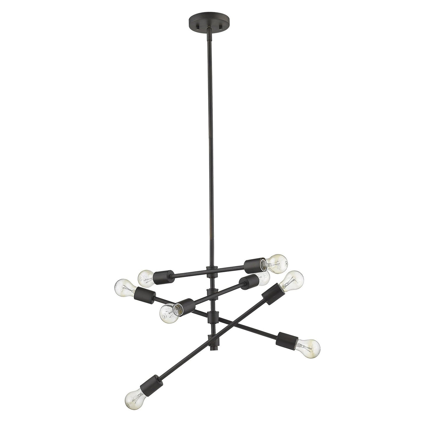 HomeRoots Calix 8-Light Pendant in Oil Rubbed Bronze Finish