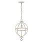 HomeRoots Callie 1-Light Pendant With Country White Finish