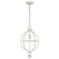 HomeRoots Callie 1-Light Pendant With Country White Finish