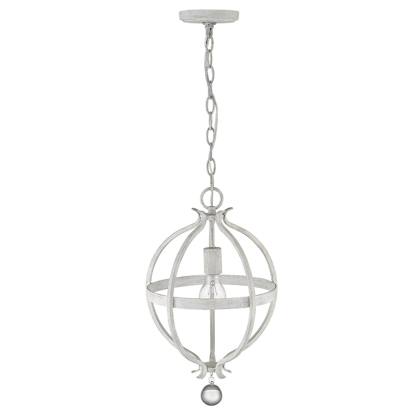 HomeRoots Callie 1-Light Pendant With Country White Finish