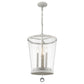 HomeRoots Callie 3-Light Country Foyer Pendant in White Finish