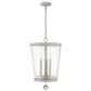 HomeRoots Callie 3-Light Country Foyer Pendant in White Finish