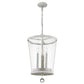 HomeRoots Callie 3-Light Country Foyer Pendant in White Finish