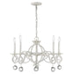 HomeRoots Callie 5-Light Chandelier in Country White Finish