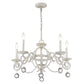 HomeRoots Callie 5-Light Chandelier in Country White Finish