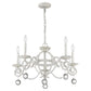 HomeRoots Callie 5-Light Chandelier in Country White Finish