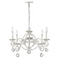 HomeRoots Callie 5-Light Chandelier in Country White Finish