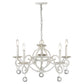 HomeRoots Callie 5-Light Chandelier in Country White Finish