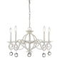 HomeRoots Callie 5-Light Chandelier in Country White Finish