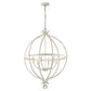 HomeRoots Callie 6-Light Pendant in Country White Finish