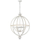 HomeRoots Callie 6-Light Pendant in Country White Finish