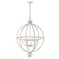 HomeRoots Callie 6-Light Pendant in Country White Finish