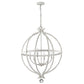 HomeRoots Callie 6-Light Pendant in Country White Finish