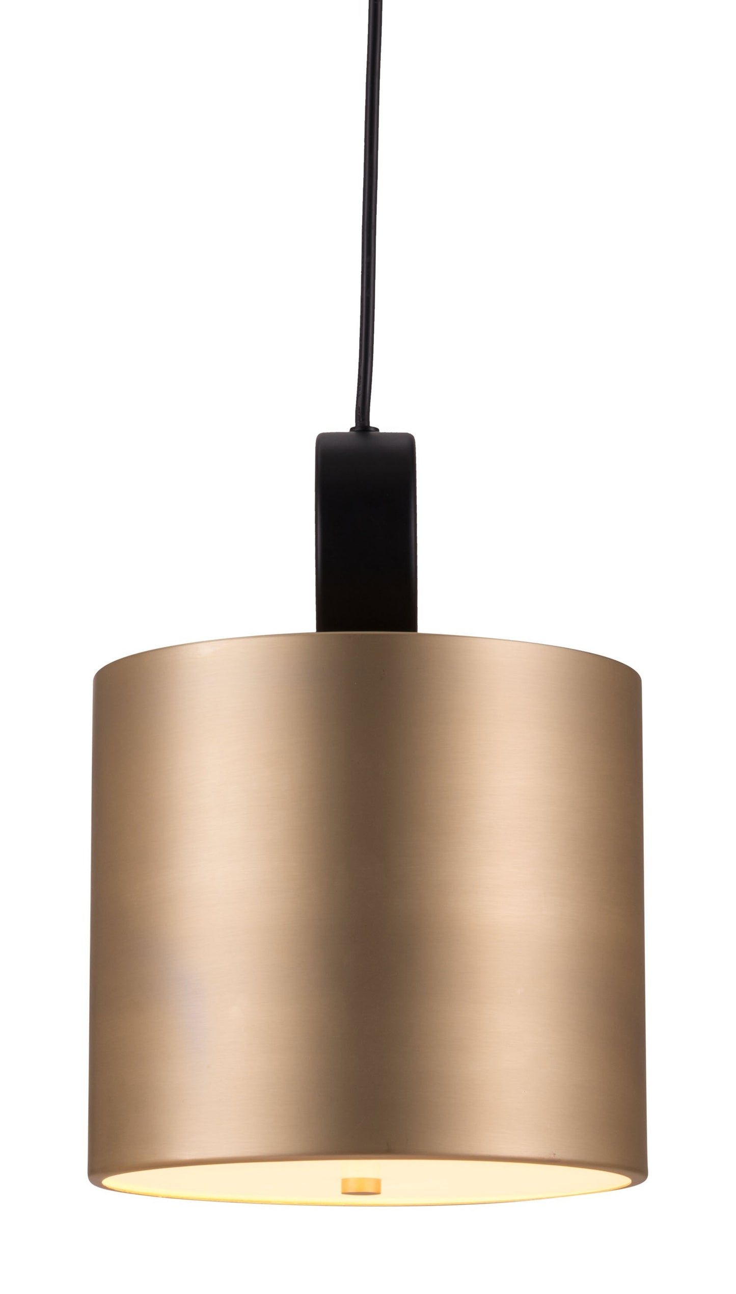 HomeRoots Can Deco Lamp in Gold Finish